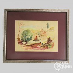 Акварель "Деревья",